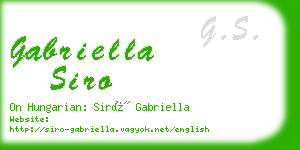 gabriella siro business card